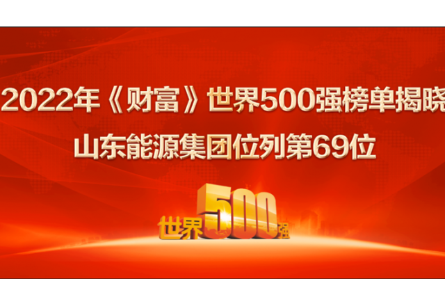 山东能源集团位列2022年世界500强第69位！ 居山东上榜企业第一